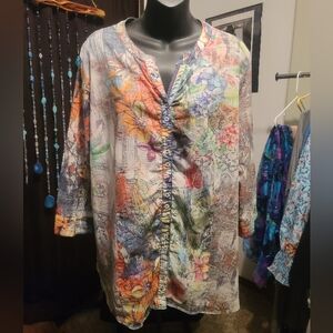 Gerry Weber Colorful Floral Button-Up Blouse